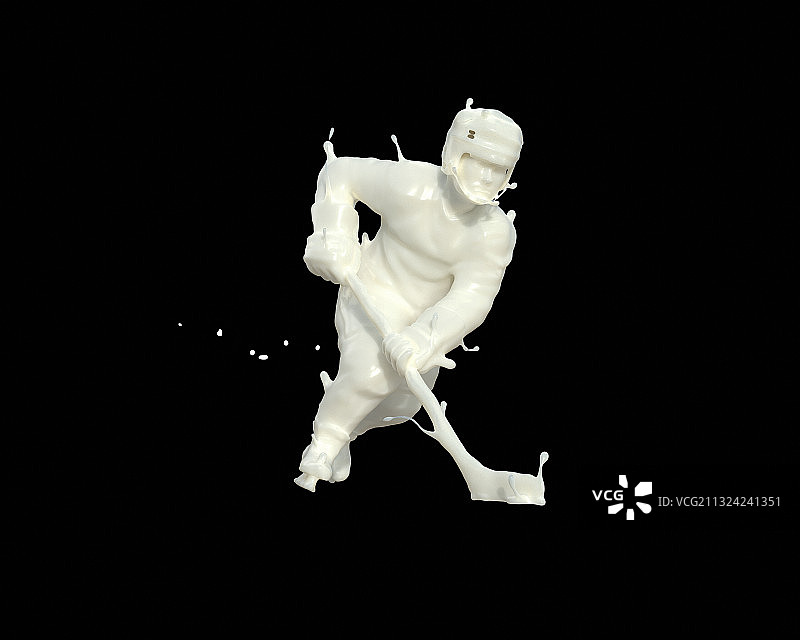 牛奶人物形态冰球运动图片素材