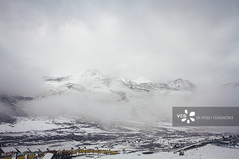 高原藏区风光 折多山 木雅圣地图片素材