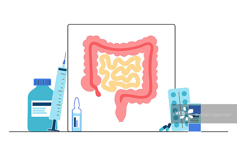 肠道标志设计概念图片素材