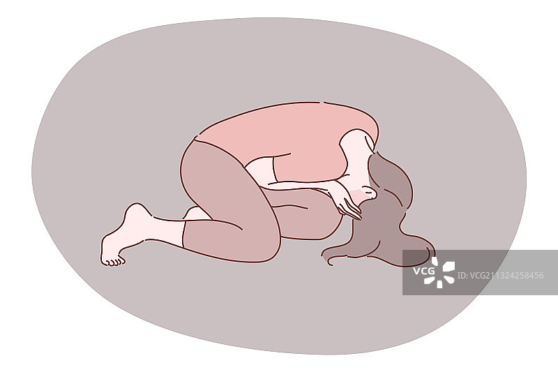 绝望、沮丧、抑郁概念图片素材