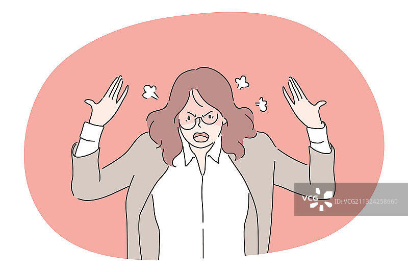 愤怒的精神压力商业概念图片素材