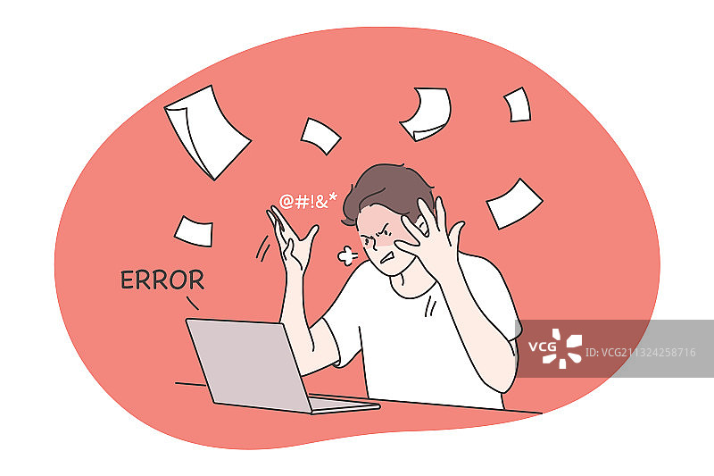 工作压力与负面情绪图片素材