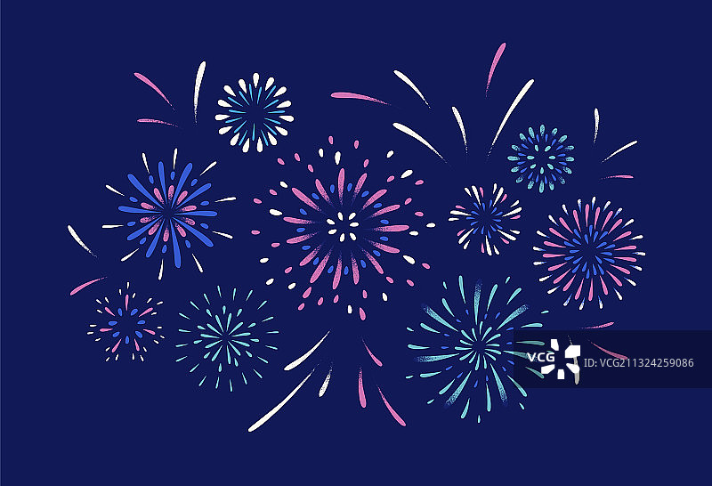 夜晚节日焰火表演图片素材