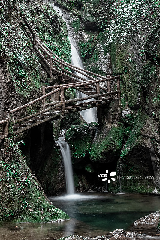 四川青城山后山风光图片素材
