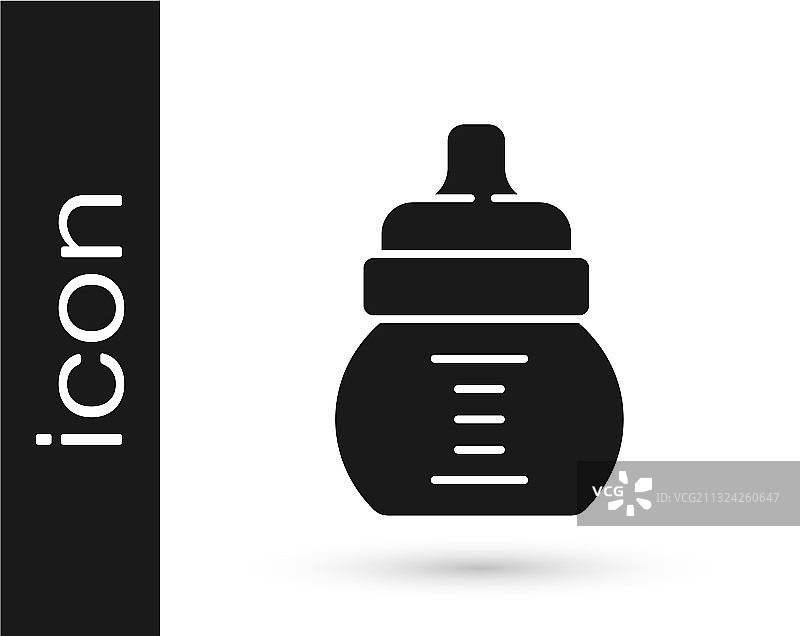 白色背景上的黑色瓶子图标图片素材