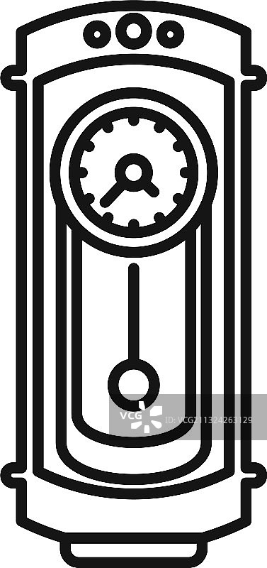 摆钟图标轮廓样式图片素材