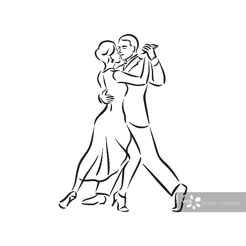 阿根廷探戈和莎莎舞情侣社交图片素材