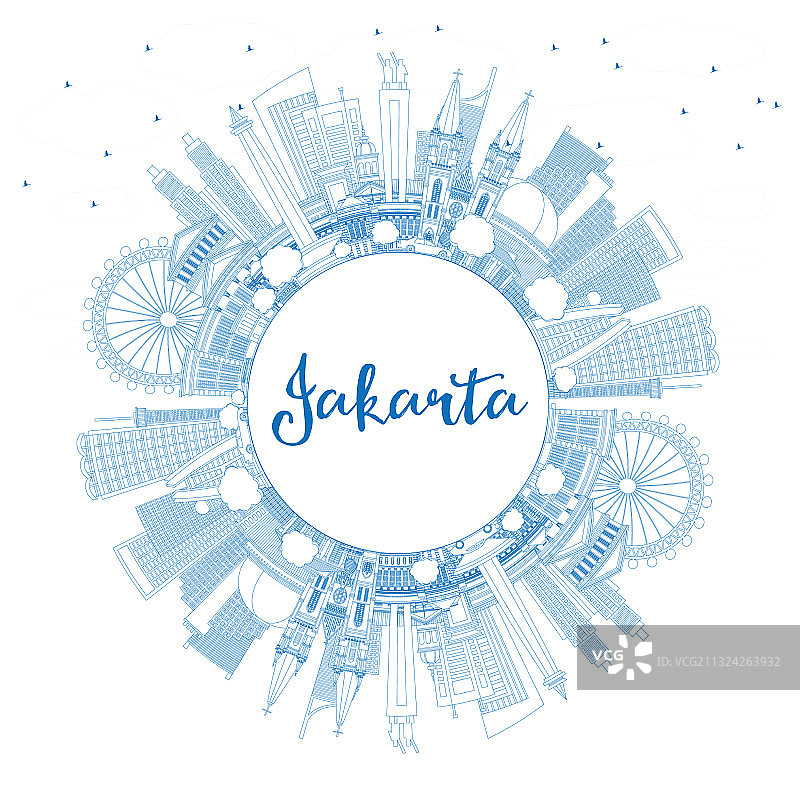 印尼雅加达城市天际线图片素材