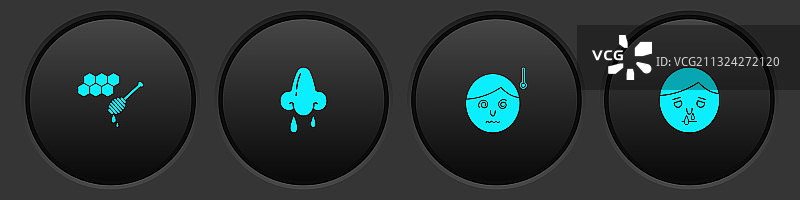 蜂巢蜂蜜勺套装图片素材