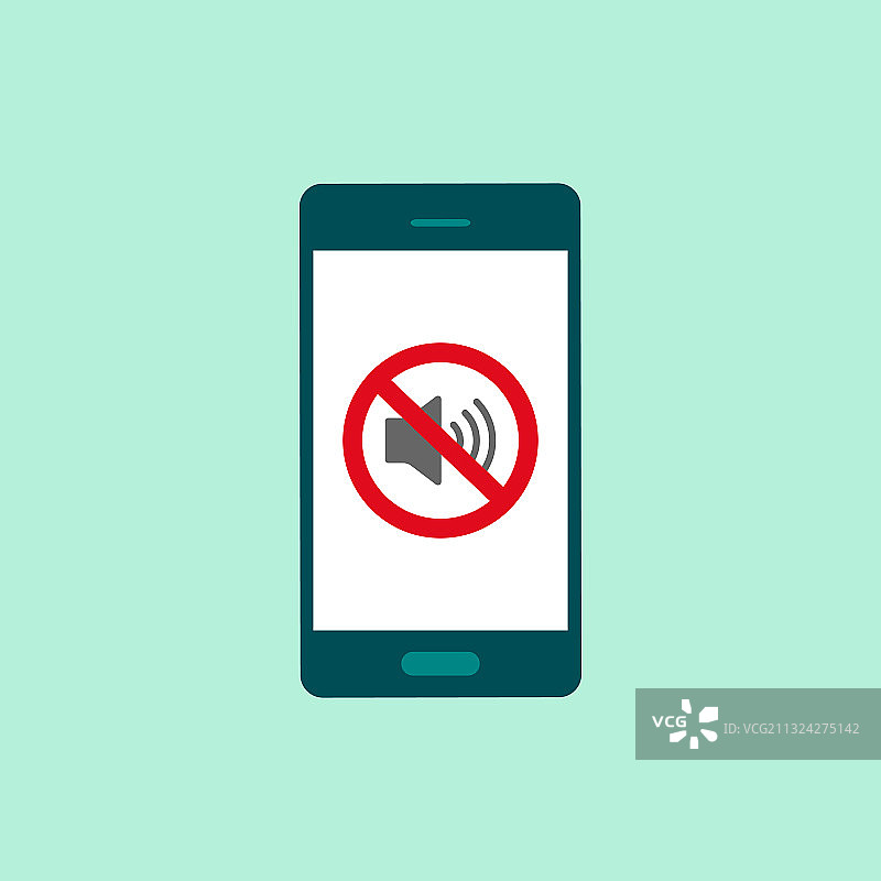 智能手机屏幕静音图标图片素材