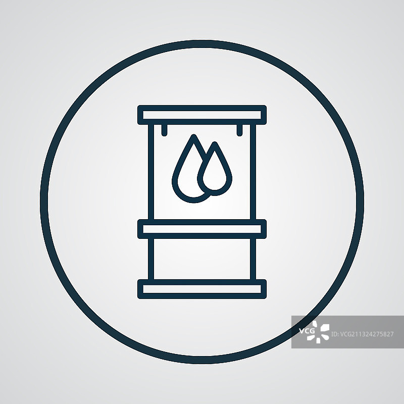 汽油罐图标彩色线条符号图片素材