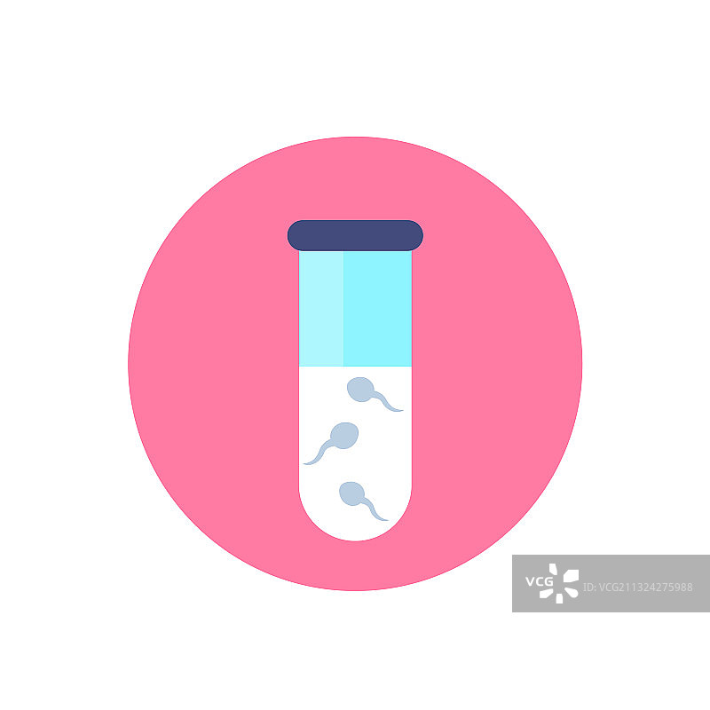 精子测试管扁平图标图片素材