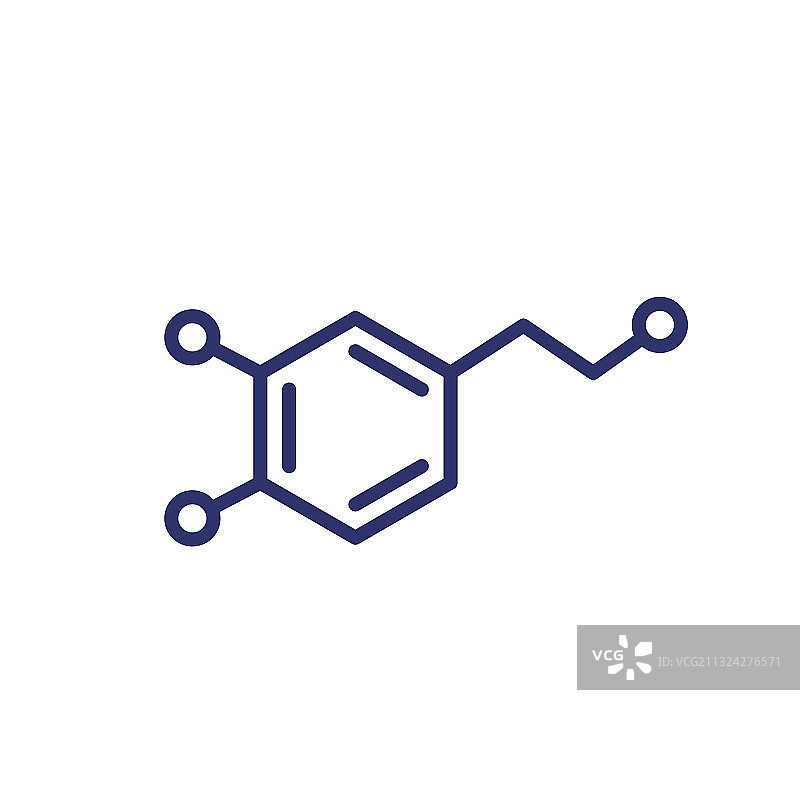多巴胺分子线性图标图片素材