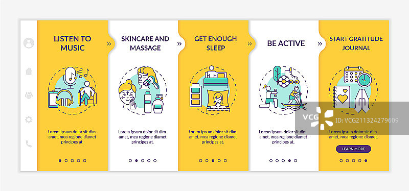 自我护理实践引导模板图片素材