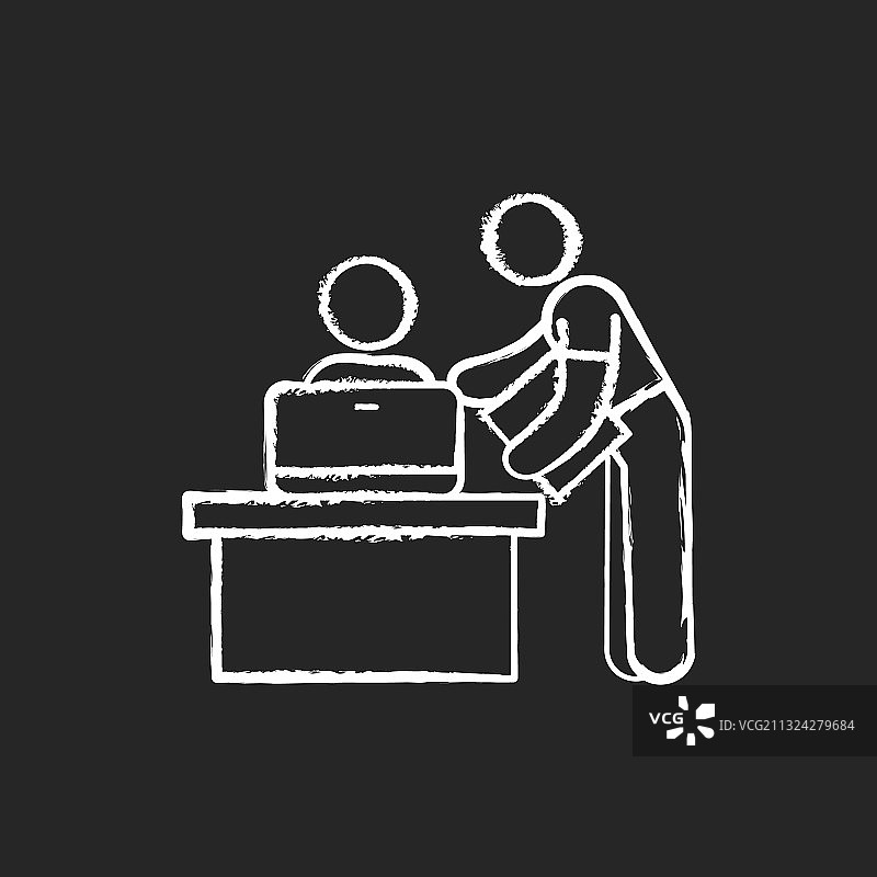 个人助理粉笔白图标图片素材