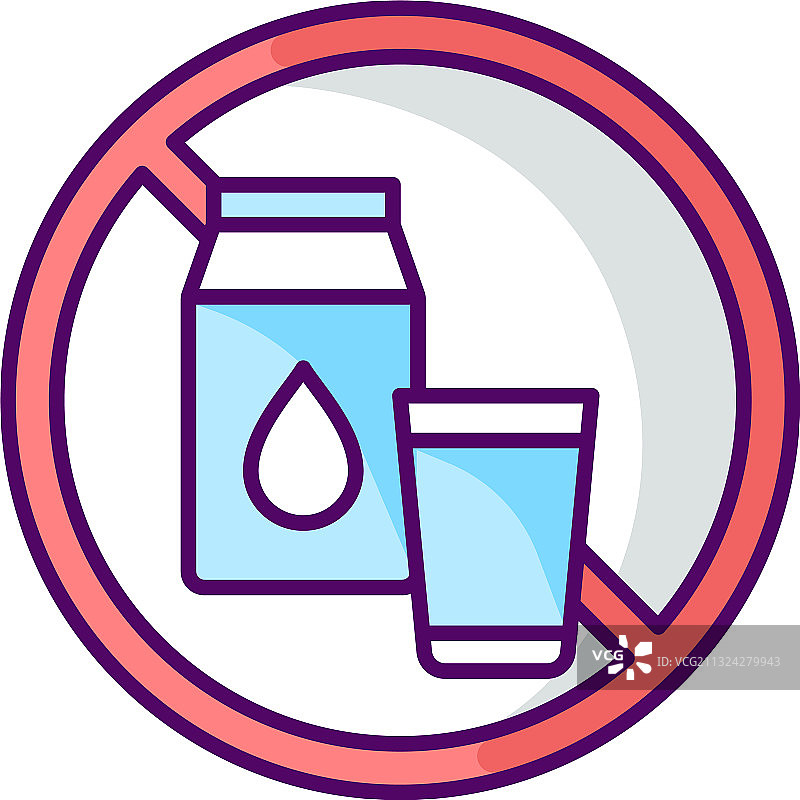乳糖不耐症RGB颜色图标图片素材