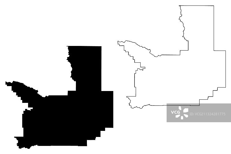 美国蒙大拿州米苏拉县地图图片素材