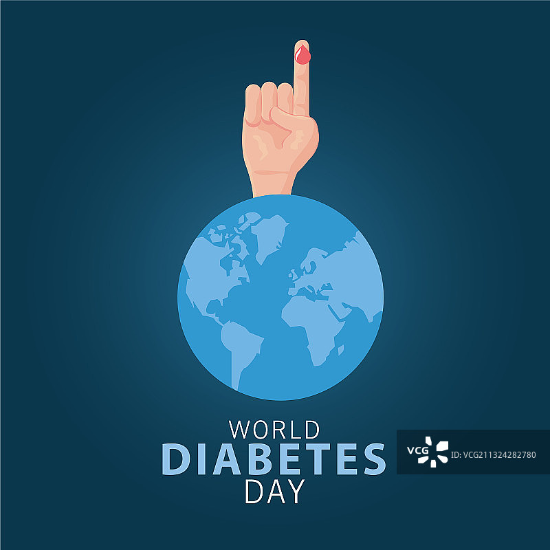 世界糖尿病日活动与血滴图片素材