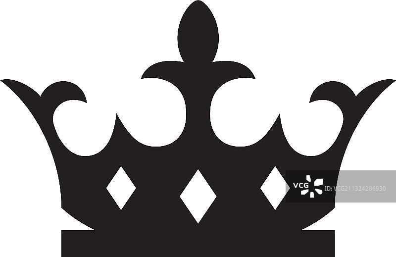 皇冠轮廓图标设计模板图片素材