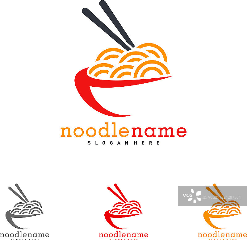 面条食品Logo设计模板图片素材