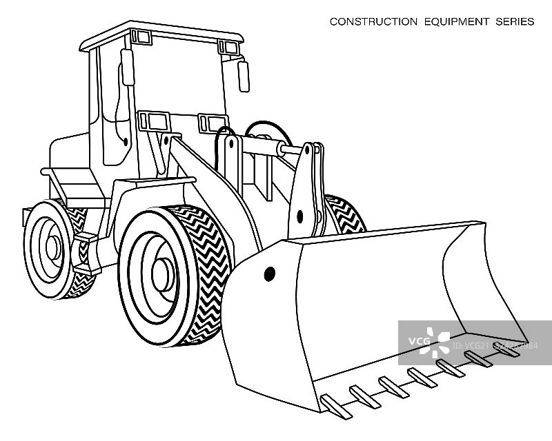 儿童着色书线性图图片素材