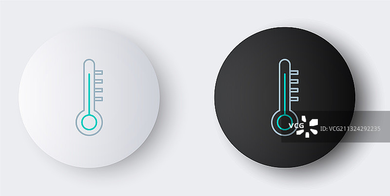 线气象学温度计测量图标图片素材