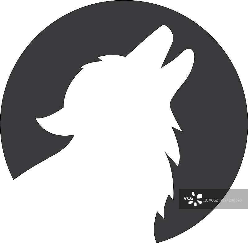 黑色狼图标设计图片素材