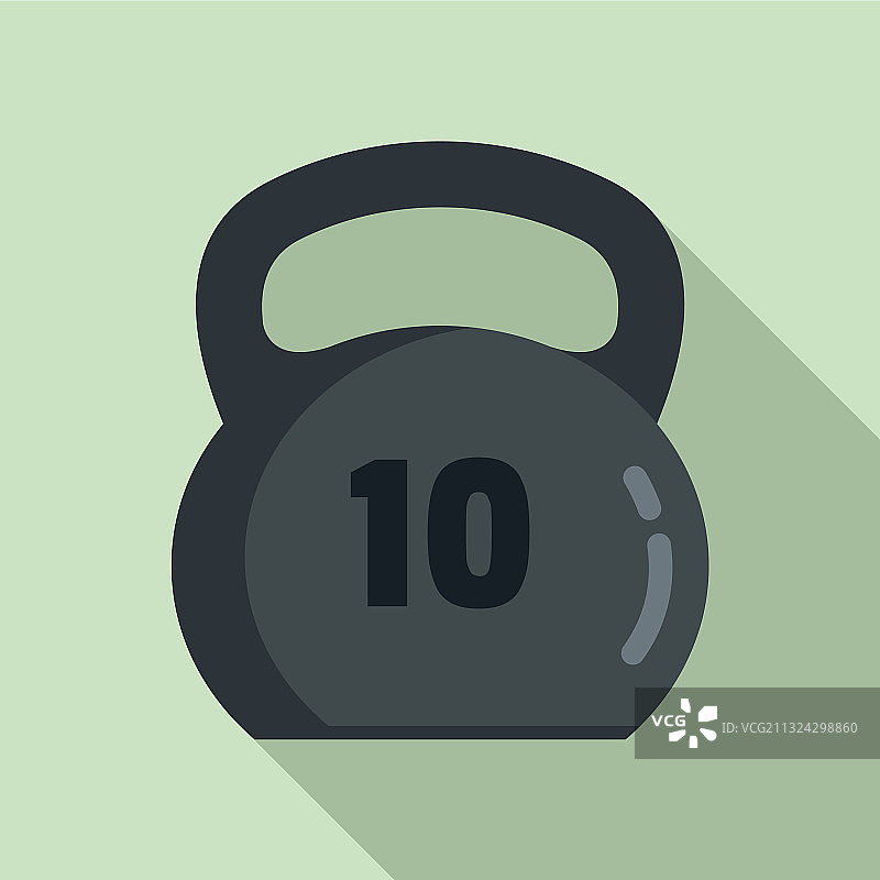 壶铃重力图标扁平风格图片素材