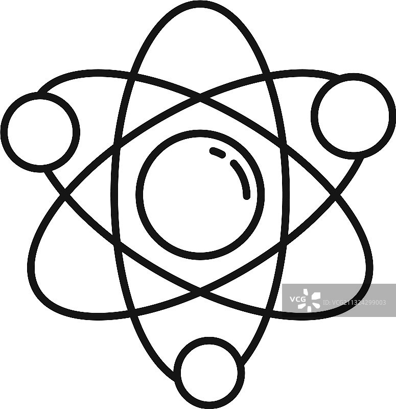 科学引力图标轮廓风格图片素材