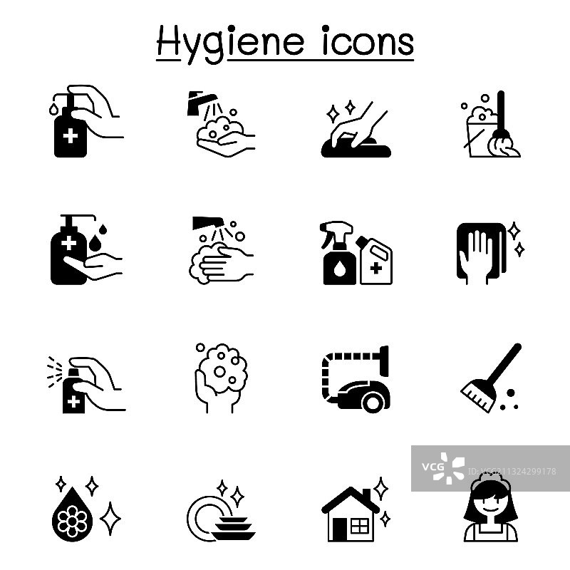 一套卫生相关图标图片素材