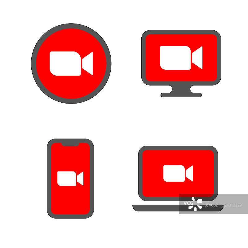 在家办公的在线虚拟会议图片素材