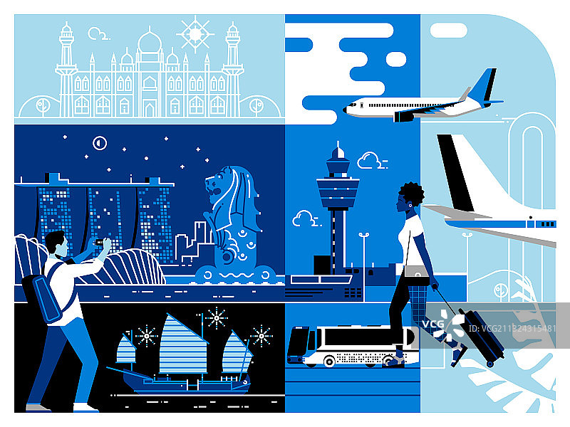 亚洲新加坡旅游景点图片素材