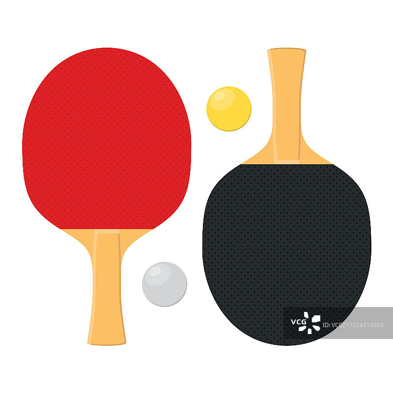 两个乒乓球拍图片素材