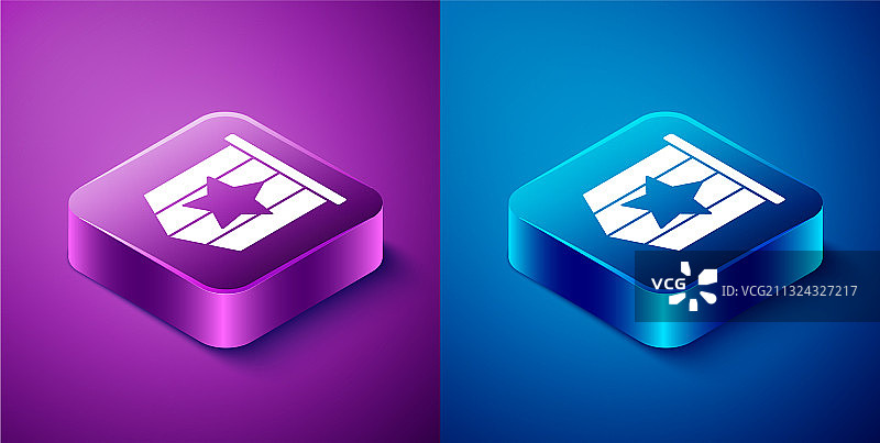 2.5D美国国旗图标图片素材