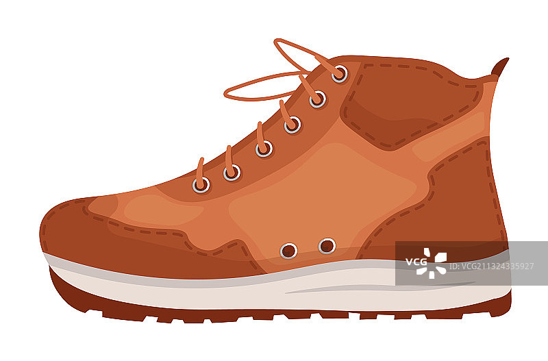 白色背景下的女士运动鞋或系带靴图片素材