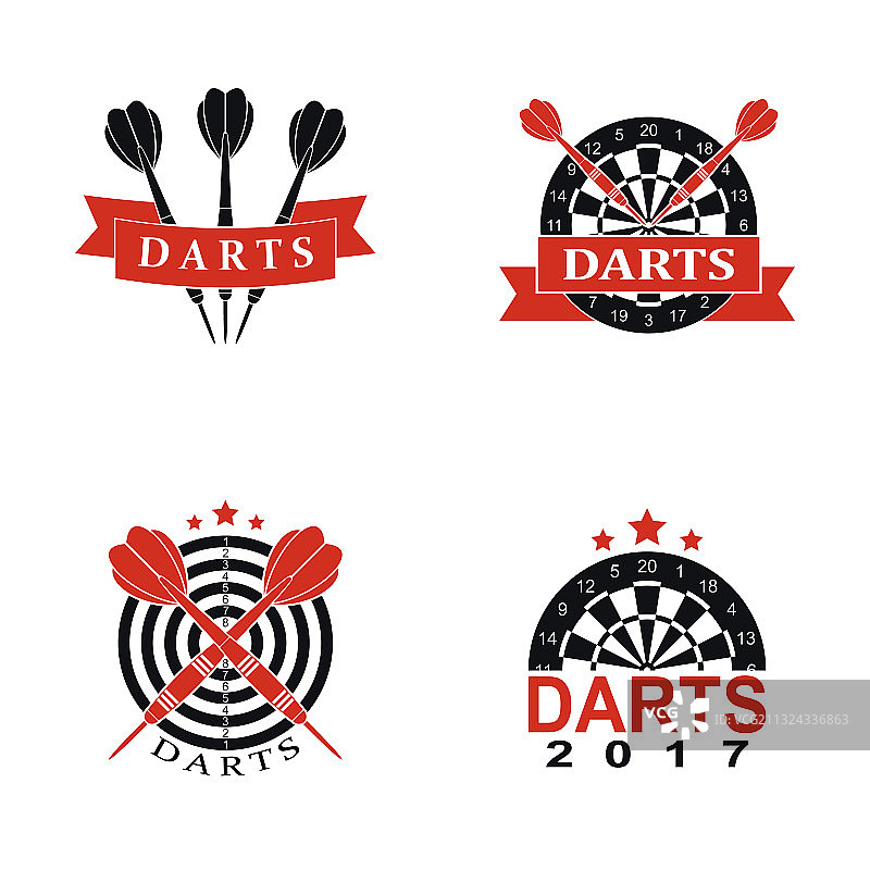 飞镖套装标签体育标志和符号图片素材