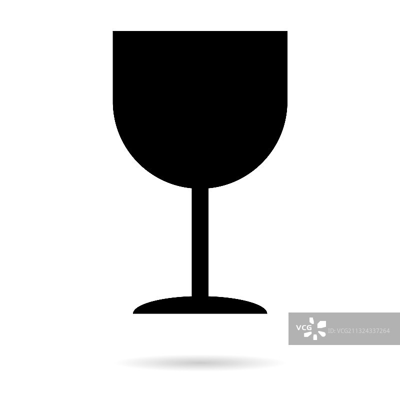 白色背景上的阴影脆弱扁平图标图片素材