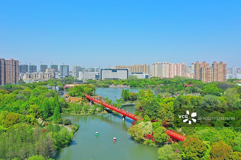 航拍青枫公园图片素材