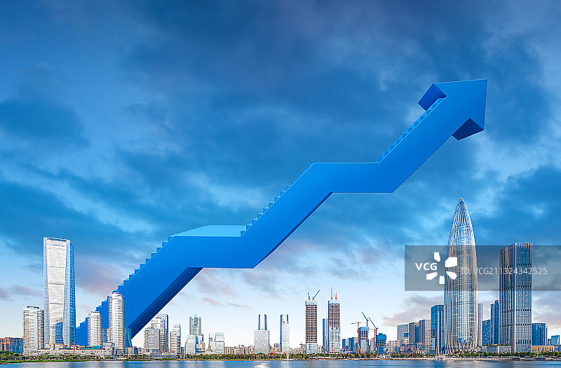深圳商务箭头城市建筑图片素材