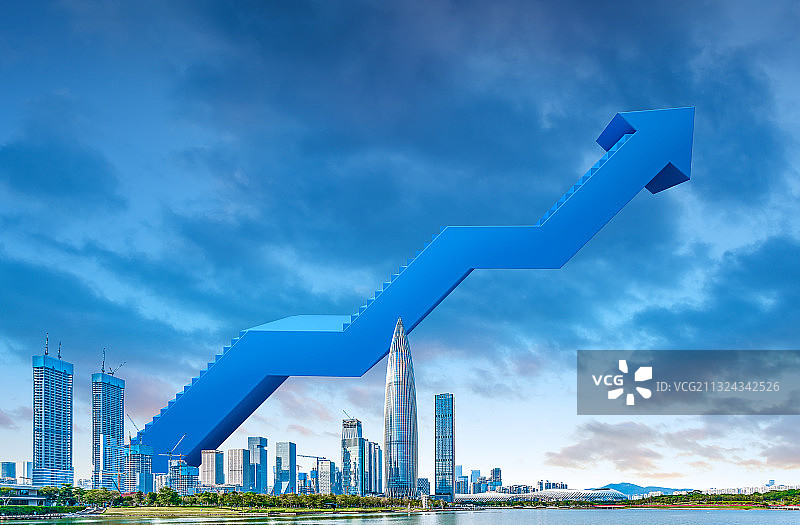 深圳商务箭头城市建筑图片素材