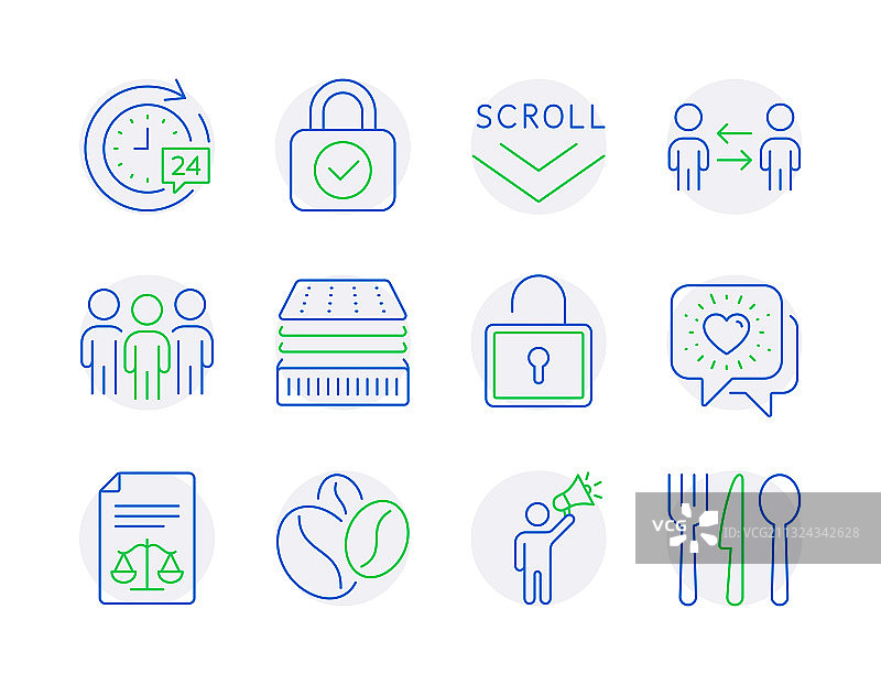 包含法律图标的商务图标图片素材