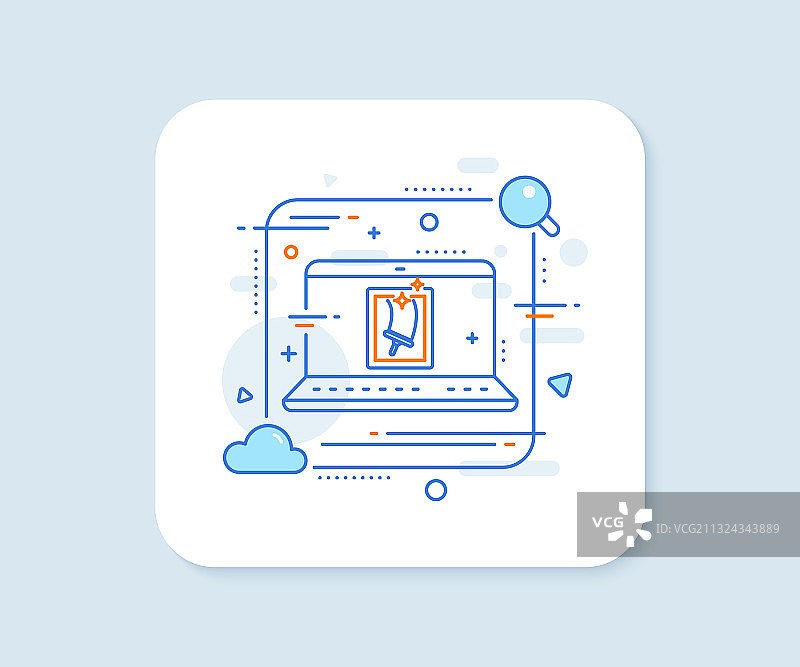 窗户清洁服务线性图标图片素材