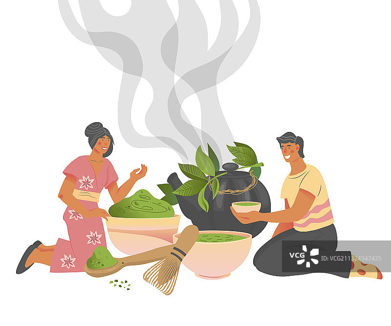 抹茶或茶馆菜单包装设计图片素材