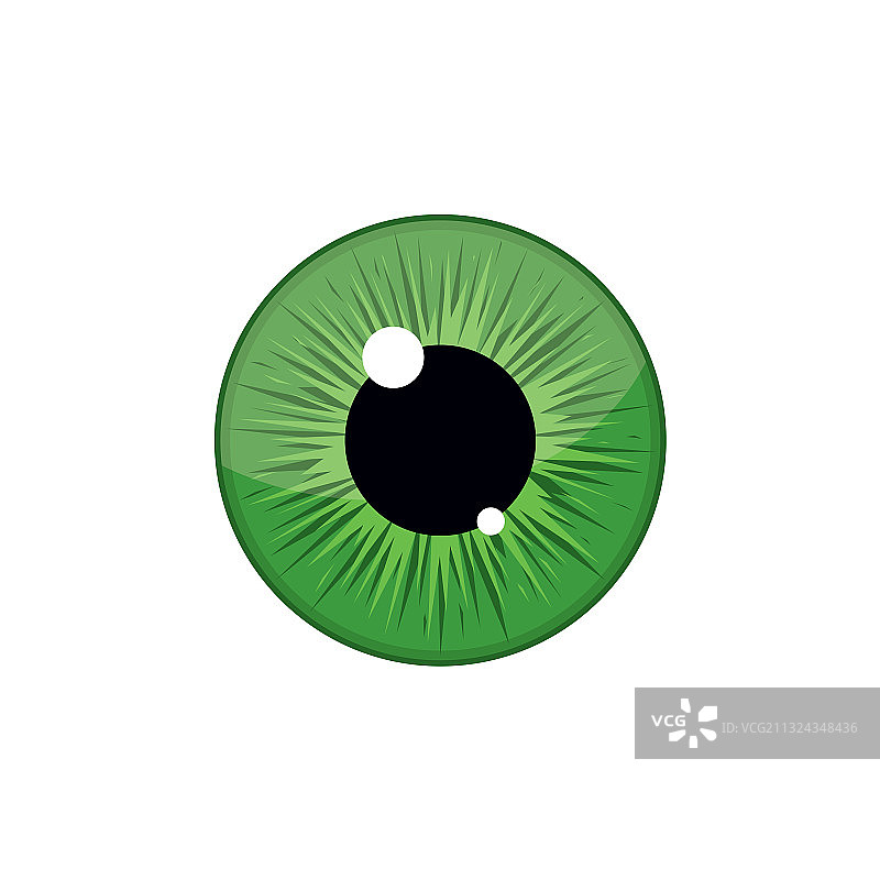 白色背景上的人眼虹膜瞳孔图片素材