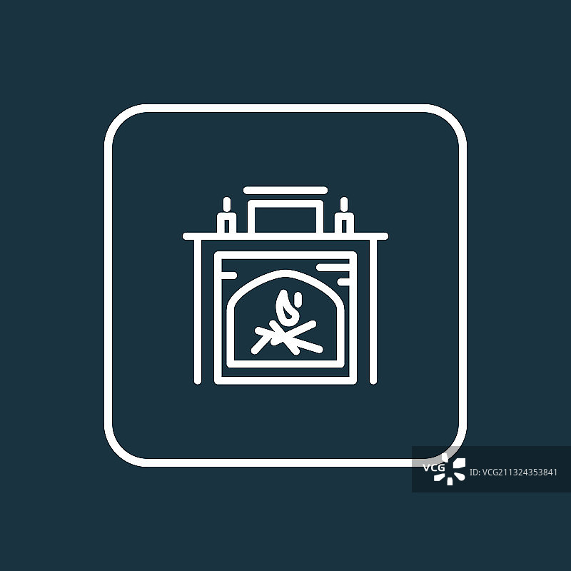 优质壁炉线条图标符号图片素材