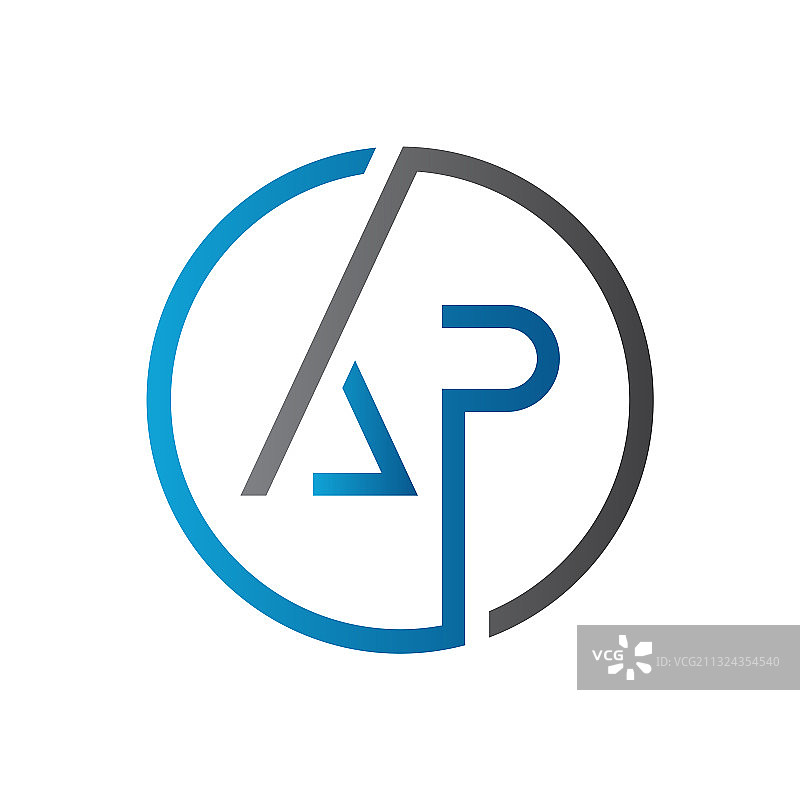 创意AP字母logo设计模板图片素材