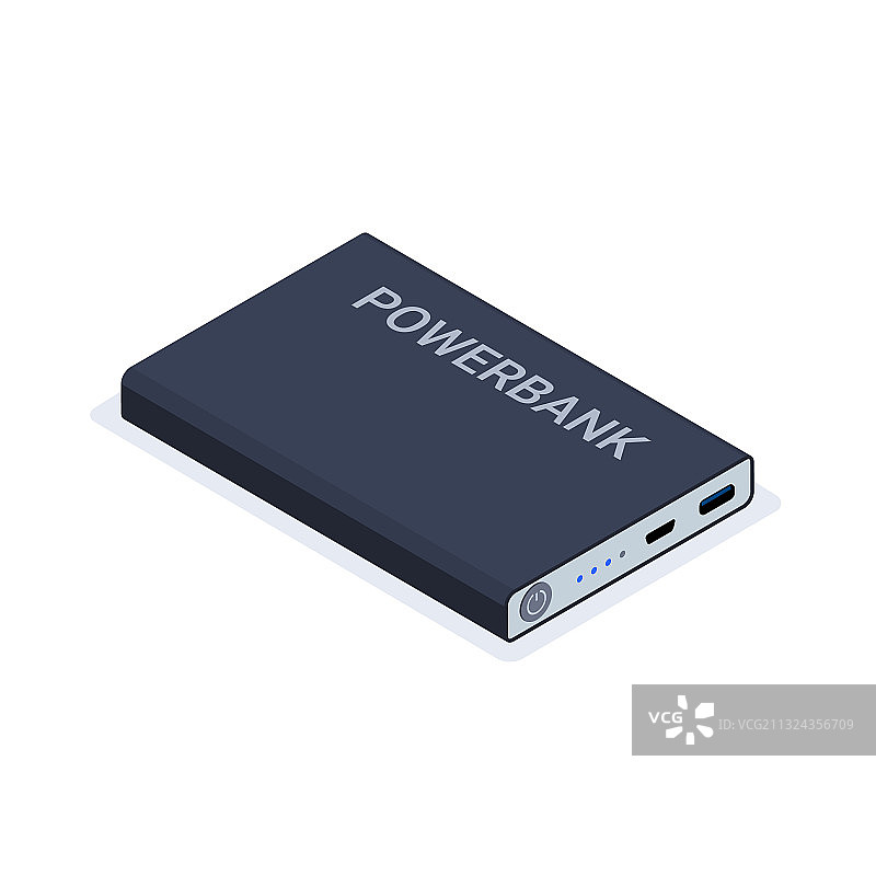 2.5D移动电源和USB充电线图片素材
