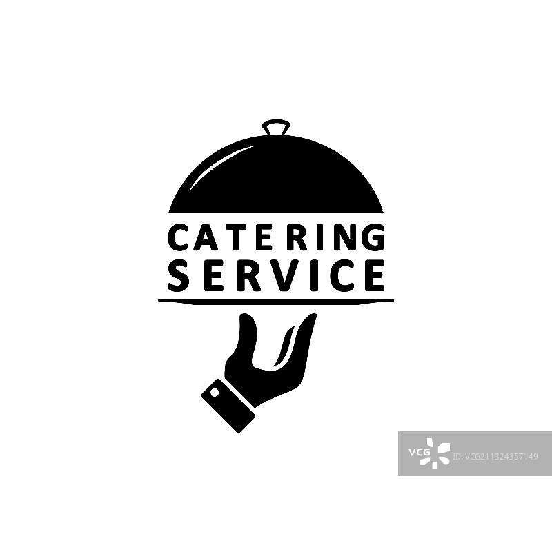 白色背景上的餐饮服务标志图片素材