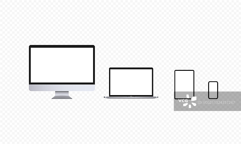 逼真设备图标电脑屏幕素材图片素材