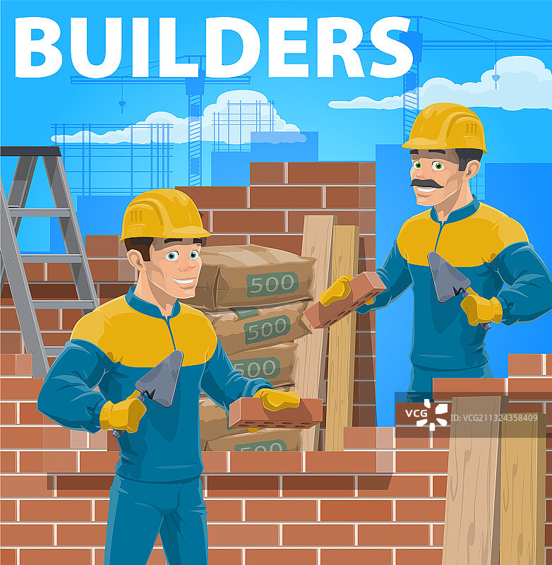 建筑工人在房屋建筑工地工作图片素材